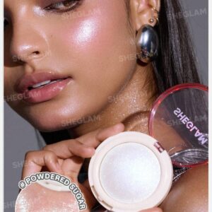 هایلایتر بالشتی پوست صورت و بدن شیگلم رنگ شوگر پودر SHEGLAM Glowchi Bouncy Highlighter (Powdered Sugar)