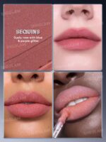رژ لب مایع اکلیلی شیگلم مدل (SHEGLAM Glitter Whip Liquid Lipstick (Sequins