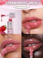 لیپ گلاس براق ماندگار شیگلم رنگ استرابری میلک SHEGLAM Glass Lock Air Lip Gloss (Strawberry Milk)