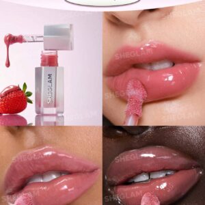لیپ گلاس براق ماندگار شیگلم رنگ استرابری میلک SHEGLAM Glass Lock Air Lip Gloss (Strawberry Milk)