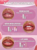 لیپ گلاس براق ماندگار شیگلم رنگ سپیا کیس SHEGLAM Glass Lock Air Lip Gloss (Sepia Kiss)