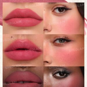 رژگونه و رژ لب ۲ در ۱ مخملی شیگلم رنگ آن ایر (SHEGLAM Air Plush Lip & Cheek Cream (027 On Air