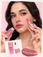 رژگونه و رژ لب ۲ در ۱ مخملی شیگلم رنگ لایک ا فدر (SHEGLAM Air Plush Lip & Cheek Cream (026 Like A Feather