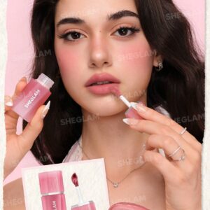رژگونه و رژ لب ۲ در ۱ مخملی شیگلم رنگ های ویندز (SHEGLAM Air Plush Lip & Cheek Cream (025 High Winds
