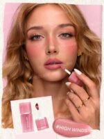 رژگونه و رژ لب ۲ در ۱ مخملی شیگلم رنگ های ویندز (SHEGLAM Air Plush Lip & Cheek Cream (025 High Winds