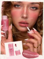 رژگونه و رژ لب ۲ در ۱ مخملی شیگلم رنگ لایک ا فدر (SHEGLAM Air Plush Lip & Cheek Cream (026 Like A Feather