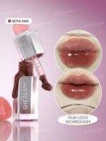 لیپ گلاس براق ماندگار شیگلم رنگ سپیا کیس SHEGLAM Glass Lock Air Lip Gloss (Sepia Kiss)