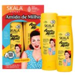 پک آبرسان شامپو سولفات‌دار و نرم‌کننده نشاسته ذرت موی فر اسکالا Skala Amido de Milho Shampoo & Conditioner Pack