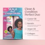 پک شامپو سولفات‌دار و نرم‌کننده وگان موی فر اسکالا مدل کرسپو دیوینو Skala Crespo Divino Shampoo & Conditioner Pack